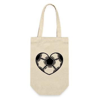 Soccer ball heart - Gift Bag for Bottles - nature - Front