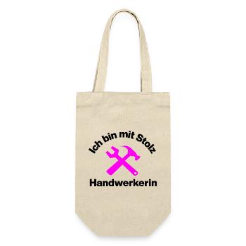 PROUDLY A CRAFTSWOMAN! WOMEN'S POWER CRAFTS - Gift Bag for Bottles - nature - Front