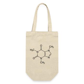 Koffein  - Geschenkbeutel für Flaschen - Natur - Vorne