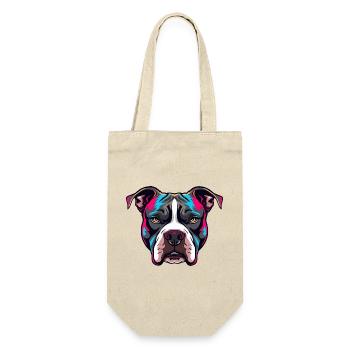 Neon Pitbull Portrait - Gift Bag for Bottles - nature - Front
