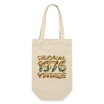 Original 1976 Vintage - Geschenkbeutel für Flaschen - Natur - Vorne