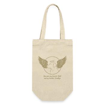 Labrador Angel in Dog Heaven Mourning Farewell - Gift Bag for Bottles - nature - Front