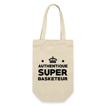Super-Basketballspieler – Basketball - Geschenkbeutel für Flaschen - Natur - Vorne
