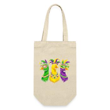 Karnevalstrio der Maskenvögel - Geschenkbeutel für Flaschen - Natur - Vorne