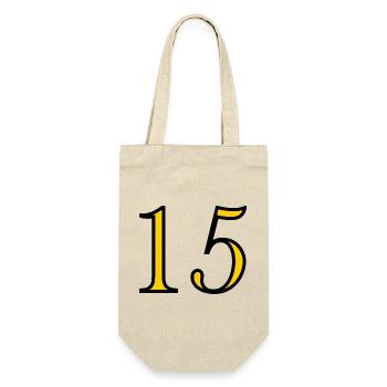 15. 15 ANS. 15e ANNIVERSAIRE. ANNIVERSAIRE 15 ANS. - Sac à bouteille - nature - Devant