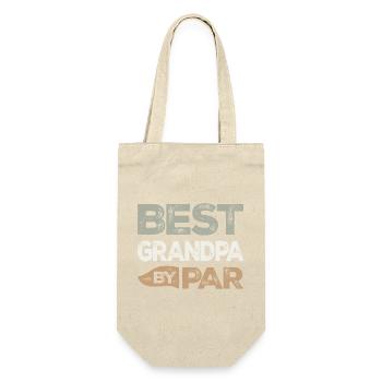 Best Grandpa By Par Funny Golf Grandpa Saying - Gift Bag for Bottles - nature - Front