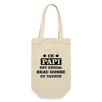 Ce papi est génial beau gosse et tatoué - Sac à bouteille - nature - Devant