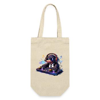 DJ Mole with Turntables – Music & Party Vibes - Gift Bag for Bottles - nature - Front