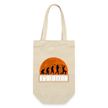Evolution of Cricket Player Batsman Silhouette - Gift Bag for Bottles - nature - Front