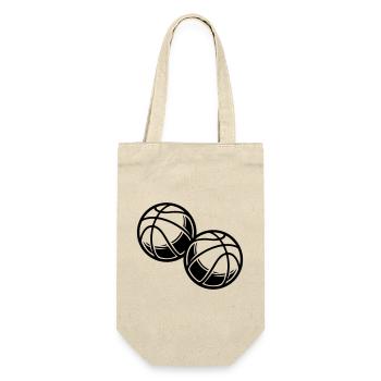 Basketball Symbol Team - Geschenkbeutel für Flaschen - Natur - Vorne