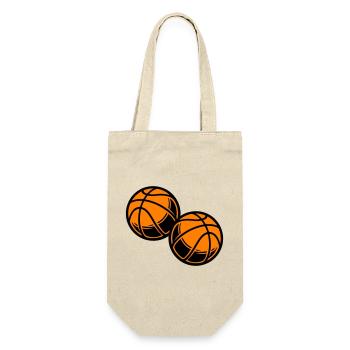 Basketball Symbol Team - Geschenkbeutel für Flaschen - Natur - Vorne