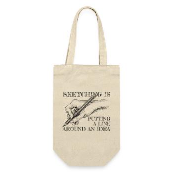 Cool Artist A Line Around An Idea Painter Gift - Gift Bag for Bottles - nature - Front