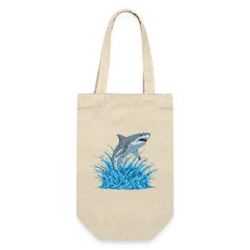 Shark jump over white water - Gift Bag for Bottles - nature - Front