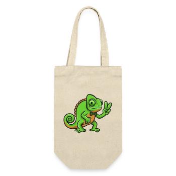 Chameleon Gentleman Peace Sign - Gift Bag for Bottles - nature - Front