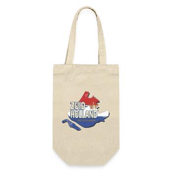 Südholland Niederlande Retro Landkarte Holland - Geschenkbeutel für Flaschen - Natur - Vorne