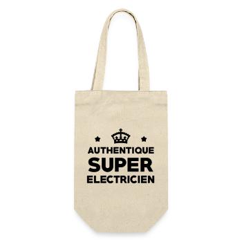 Authentique Super Électricien : Design Pro Métier - Sac à bouteille - nature - Devant