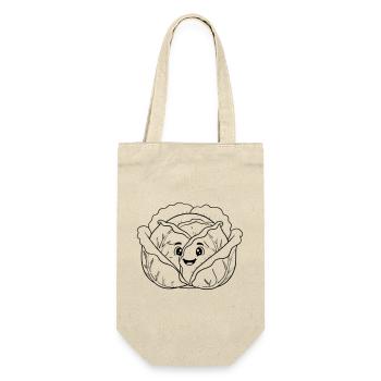 Cabbage Vegetable Kawaii Outline - Gift Bag for Bottles - nature - Front