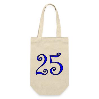 25. 25 JAHRE. 25. JUBILÄUM. 25 JAHRESJUBILÄUM. - Geschenkbeutel für Flaschen - Natur - Vorne