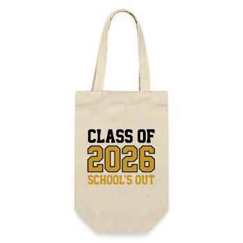 Class of 2026 Schools Out Logo - Geschenkbeutel für Flaschen - Natur - Vorne