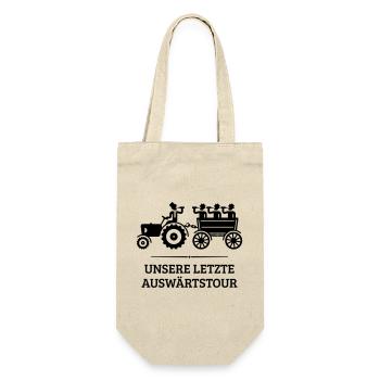 Unsere Letzte Auswärtstour Mit Trecker (JGA / B) - Geschenkbeutel für Flaschen - Natur - Vorne