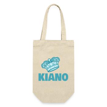 Geschenk für Kiano - Geschenkbeutel für Flaschen - Natur - Vorne