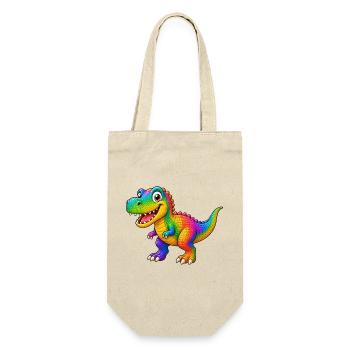 Colorful dinosaur cartoon funny animal - Gift Bag for Bottles - nature - Front