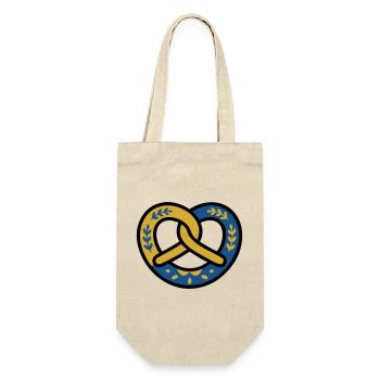 Pretzel Diamond Pattern Bavaria Volksfest Munich - Gift Bag for Bottles - nature - Front