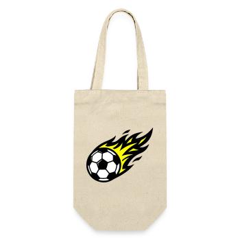 Soccer Flame Ball - Gift Bag for Bottles - nature - Front