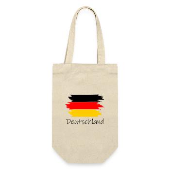 Deutschland, deutsche Flagge  - Geschenkbeutel für Flaschen - Natur - Vorne