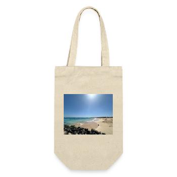 Plage au soleil : bleu et sable - Sac à bouteille - nature - Devant