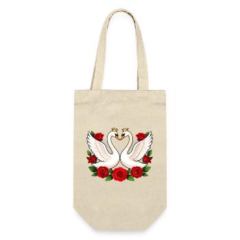 Royal Swan Union with Roses - Gift Bag for Bottles - nature - Front