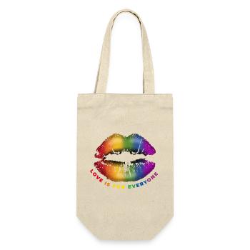 Lippe Kussmund L’amour est pour tous LGBTQ Regenbog - Sac à bouteille - nature - Devant