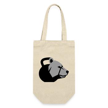 dynamic bear head with kettlebell - Gift Bag for Bottles - nature - Front