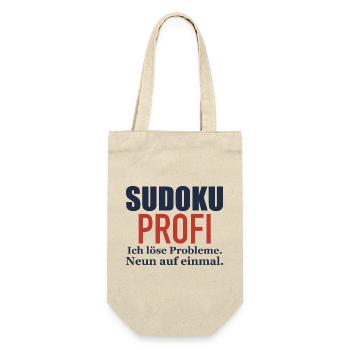 Sudoku Profi – Ich löse Probleme - Geschenkbeutel für Flaschen - Natur - Vorne