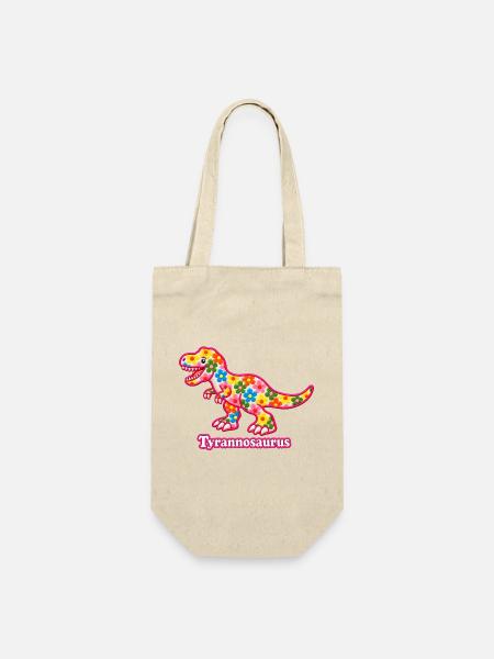 Floraler Tyrannosaurus T-Rex – Pyrenäenlinien-Labor - Geschenkbeutel für Flaschen - Natur