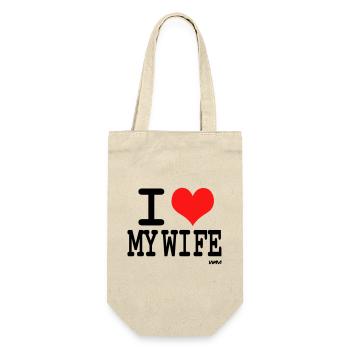 I love my wife - couleurs personnalisables - Sac à bouteille - nature - Devant