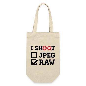 I Shoot – Fotografie Kamera Fotograf - Geschenkbeutel für Flaschen - Natur - Vorne