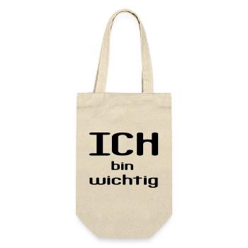 ICH bin wichtig - Geschenkbeutel für Flaschen - Natur - Vorne