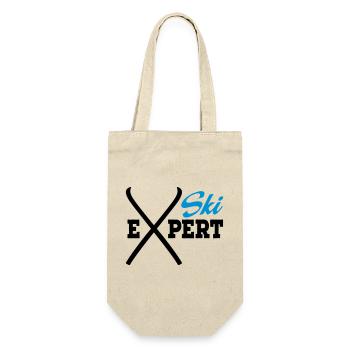 6254398 117220119 Ski - Geschenkbeutel für Flaschen - Natur - Vorne