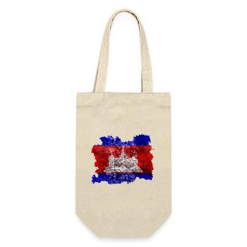 Cambodia vintage flag - Gift Bag for Bottles - nature - Front