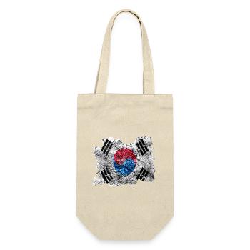 Corée (Sud) Drapeau Vintage - Sac à bouteille - nature - Devant