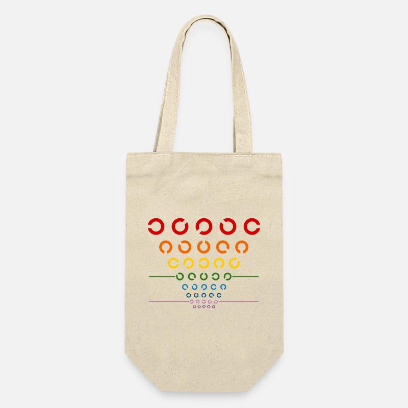 Regenbogen Sehtest - Geschenkbeutel für Flaschen - Natur