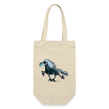 "Power Tölter" - Iceland - Isi - Iceland Horse - Gift Bag for Bottles - nature - Front
