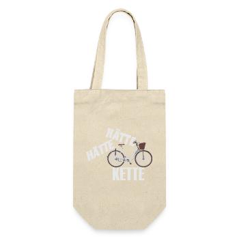 Spruch Hätte Hätte - Fahrrad - Kette - Geschenkbeutel für Flaschen - Natur - Vorne