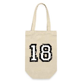 The Number Eighteen - No. 18 (two-color) white - Gift Bag for Bottles - nature - Front