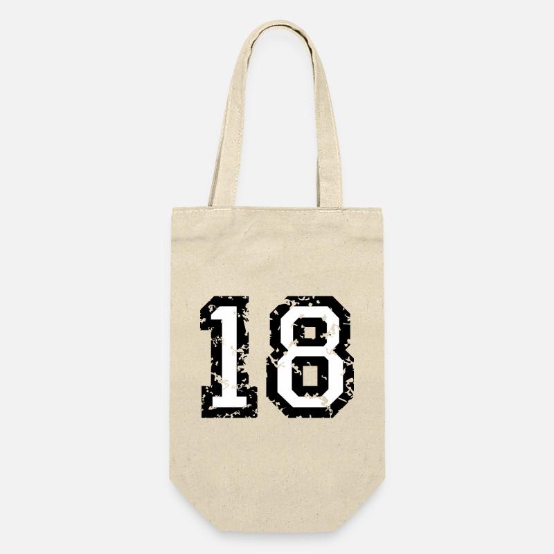 Le numéro dix-huit, - No. 18 (deux couleurs) blanc - Sac à bouteille - nature