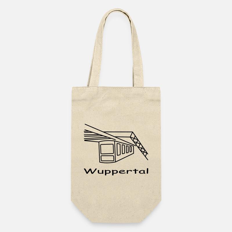 schwebebahn wuppertal - Geschenkbeutel für Flaschen - Natur