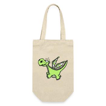 Mächtiger Drache - Geschenkbeutel für Flaschen - Natur - Vorne