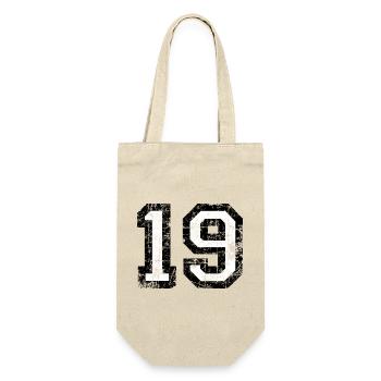 Number 19 number nineteen 19th birthday nineteenth - Gift Bag for Bottles - nature - Front