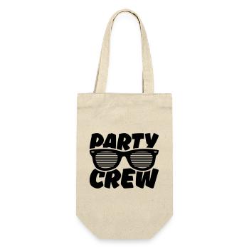 party crew - Geschenkbeutel für Flaschen - Natur - Vorne